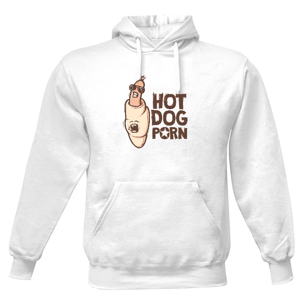 Pánská mikina s kapucí s potiskem Hot Dog Porn