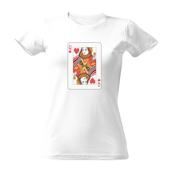 Tričko s potiskem Hrací karta - královna