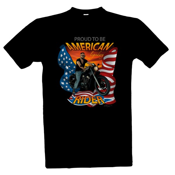 Tričko s potiskem Hrdý legendarní americký řidič