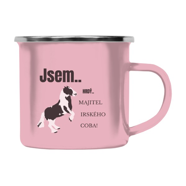 Barevný plecháček - nerezový lem s potiskem Hrdý majitel plecháček