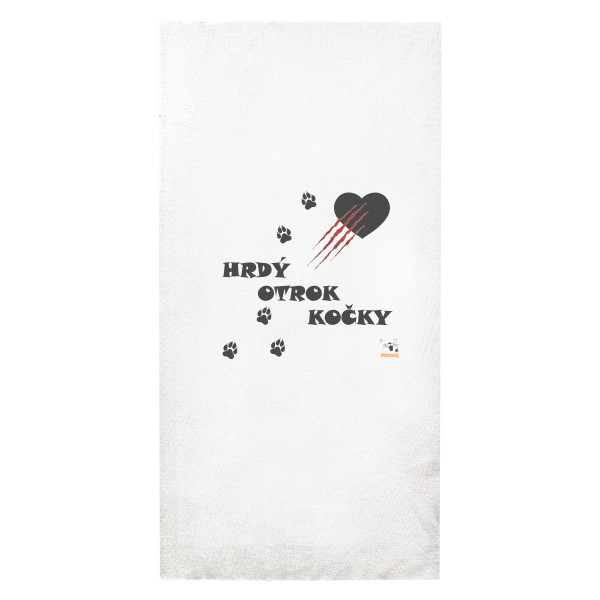 Nákrčník/bandana s potiskem Hrdý otrok kočky - Rouška-ústenka