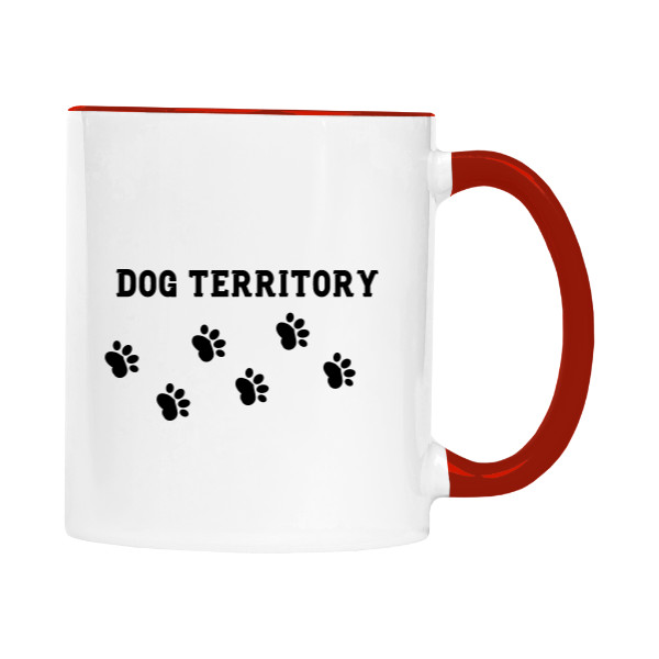 Hrnek malý barevný s potiskem Dog territory