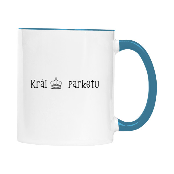 Hrnek malý barevný s potiskem Král parketu