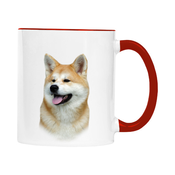 Hrnek malý barevný s potiskem Hrnek - Akita inu