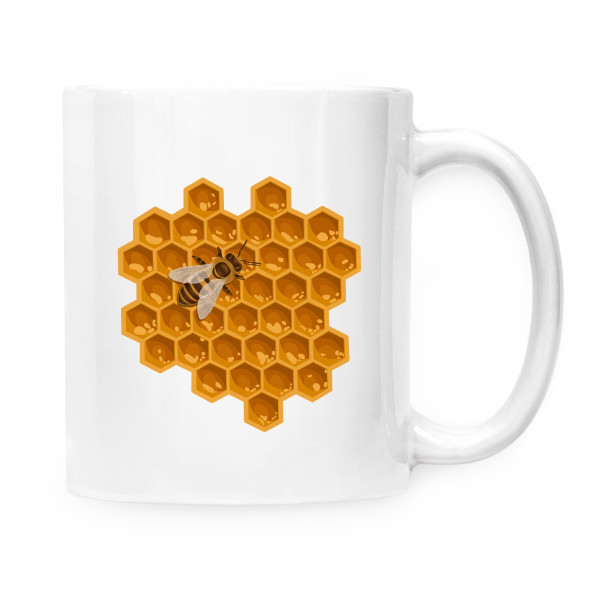 Hrnek malý bílý s potiskem Hrnek Honeybee