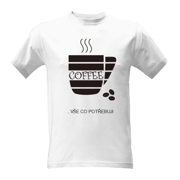 Tričko s potiskem Hrnek horké kávy.