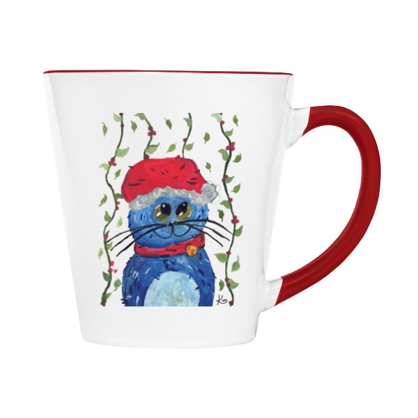 Hrnek kónický barevný s potiskem Hrnek kónický - kočka 001