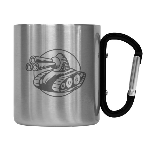 Hrnček nerez s karabinou s potlačou Nový produkt