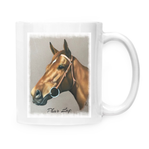 Hrnek malý bílý s potiskem Hrnek Phar Lap