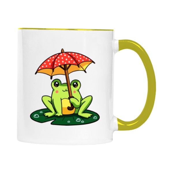 Hrnek malý barevný s potiskem hrnek s žabkou