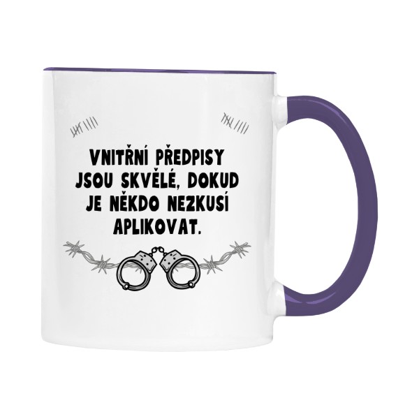 Hrnek malý barevný s potiskem Hrnek - Vězeňská 6