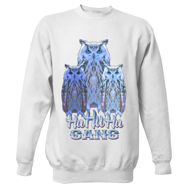 Mikina bez kapucne Unisex s potlačou Hu Hu Hu Gang 