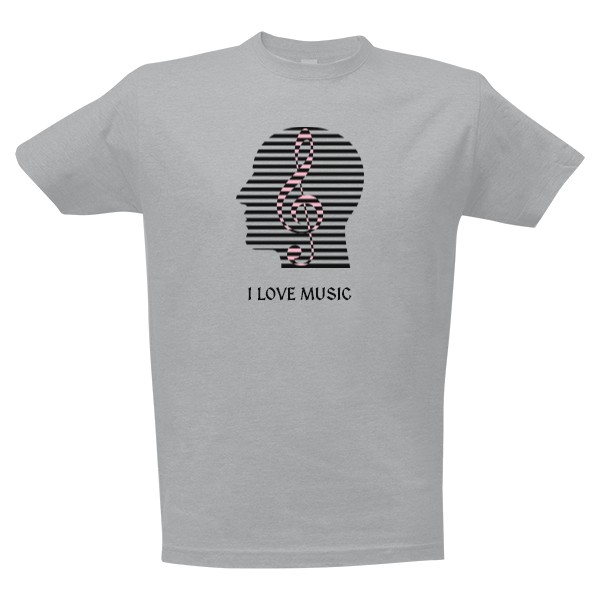 Tričko s potiskem Hudba je můj život