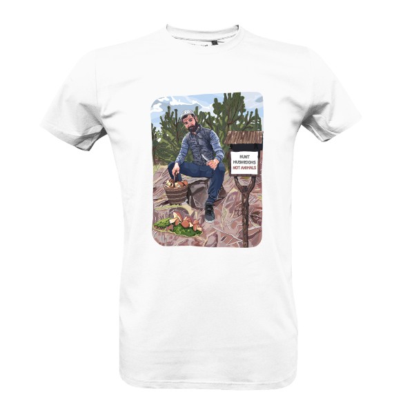 Hunt Mushrooms Not Animals – pánské tričko Bio neutral