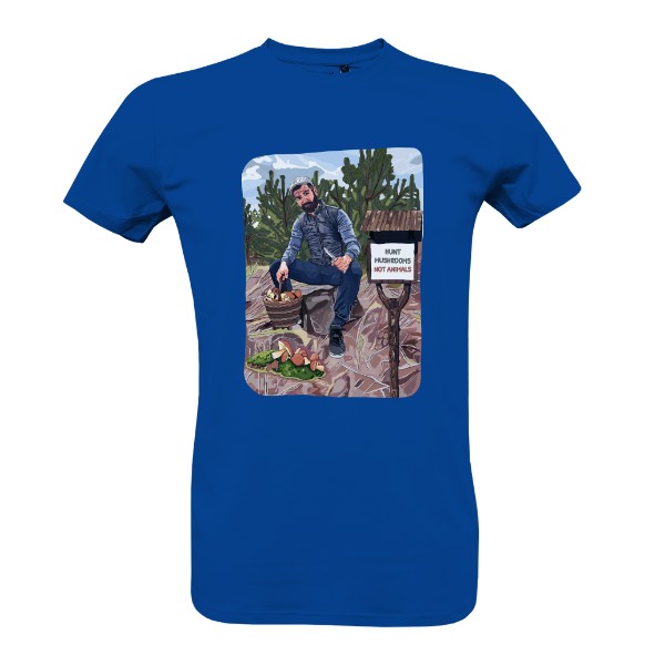 Tričko s potiskem Hunt Mushrooms Not Animals – pánské tričko Bio neutral