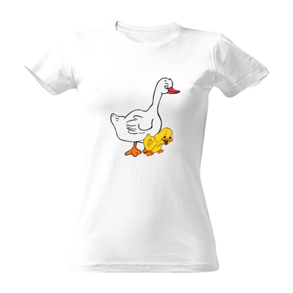 Tričko s potiskem Husa s housaty