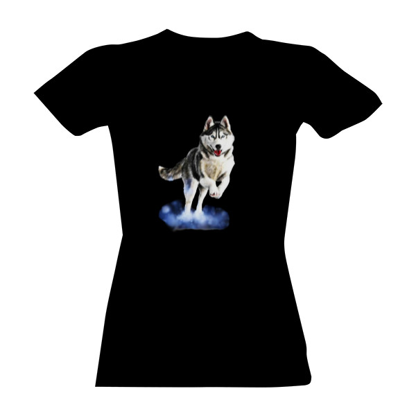 Tričko s potiskem Husky skok