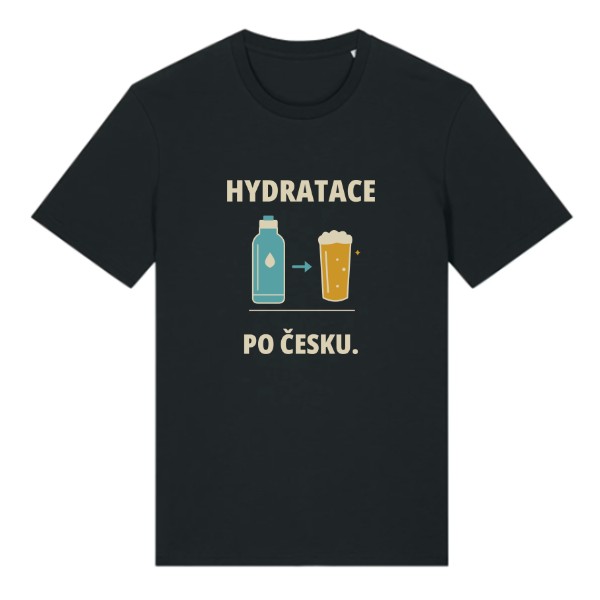 Tričko s potiskem Hydratace po česku