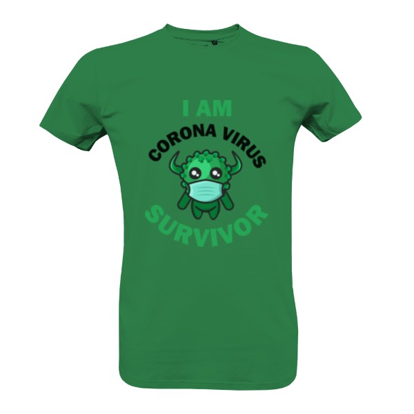 Tričko s potiskem I am corona virus survivor