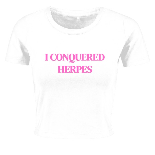 Tričko s potiskem I CONQUERED HERPES