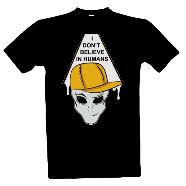 Tričko s potiskem I don't believe in humans