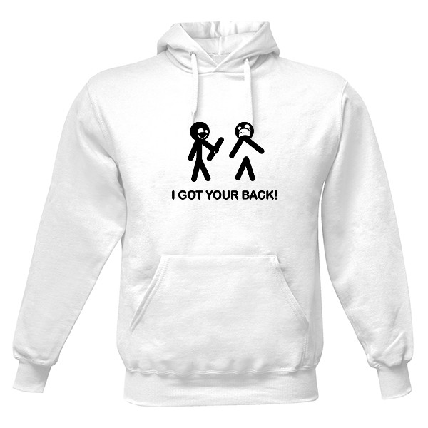 Pánská mikina s kapucí s potiskem i got your back