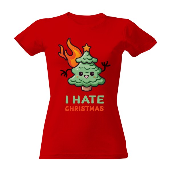 Tričko s potlačou I hate Christmas