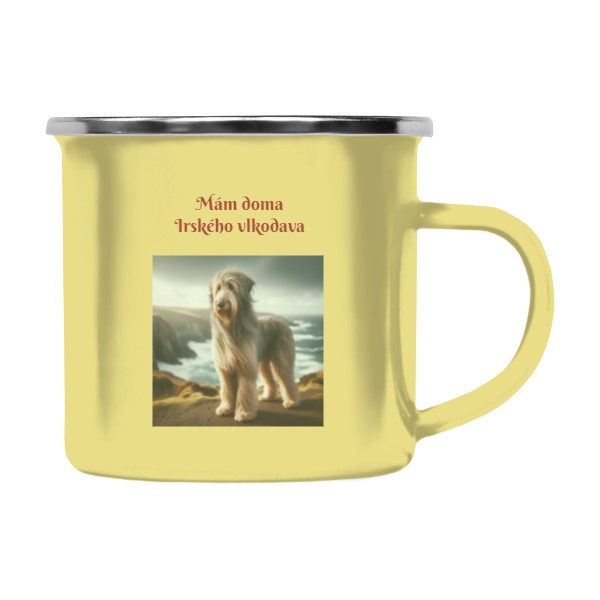 Cup white s potiskem I have an Irish Wolfhound at home
