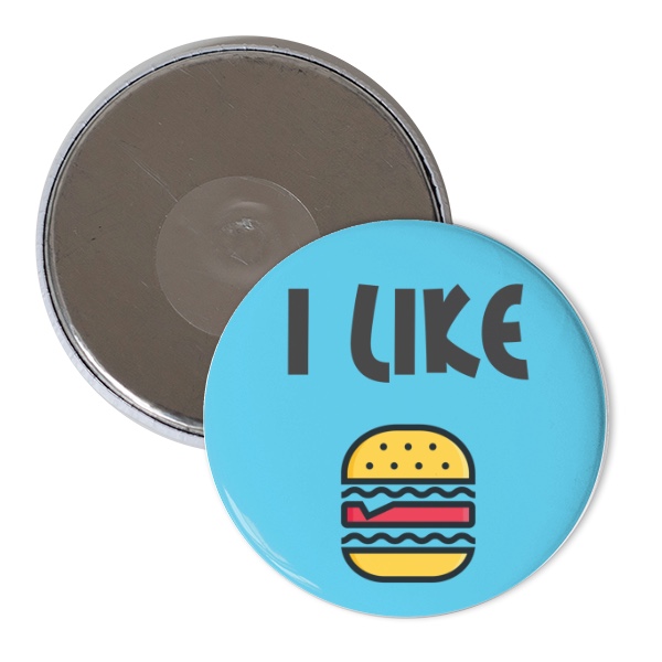 Magnet  s potiskem i like burger