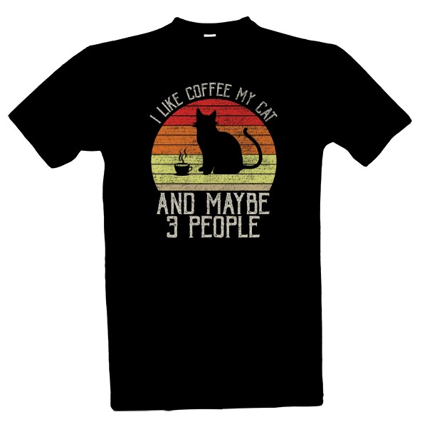 I like coffee my cat  T-shirt