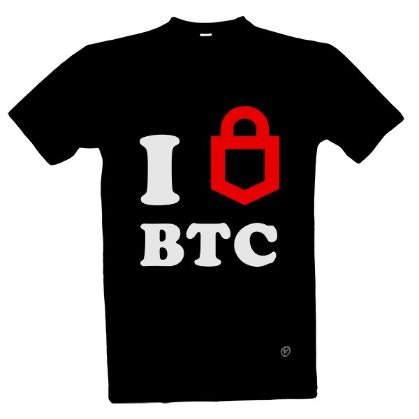 Tričko s potlačou I lock btc