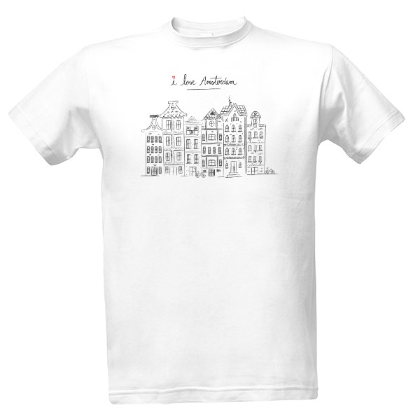 Tričko s potiskem I love Amsterdam