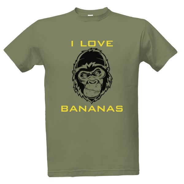 Tričko s potlačou I love bananas