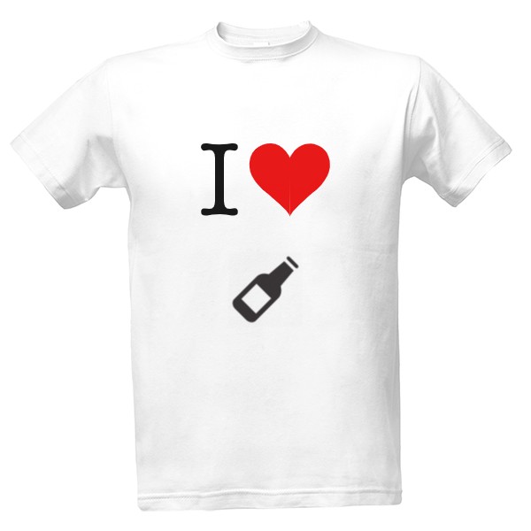 Tričko s potiskem I LOVE BEER