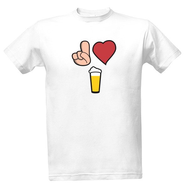 Tričko s potlačou I love beer