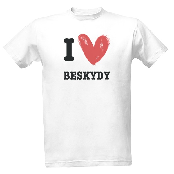 Tričko s potlačou I love Beskydy