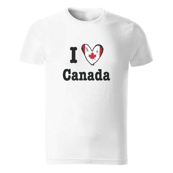 Tričko s potlačou I love Canada