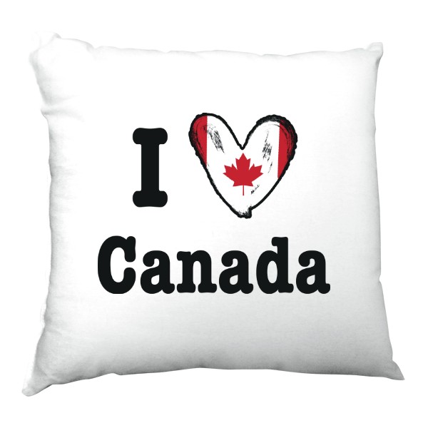 Satin Pillow s potiskem I love Canada