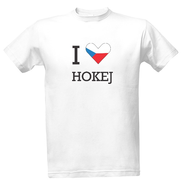 Tričko s potiskem i love český hokej