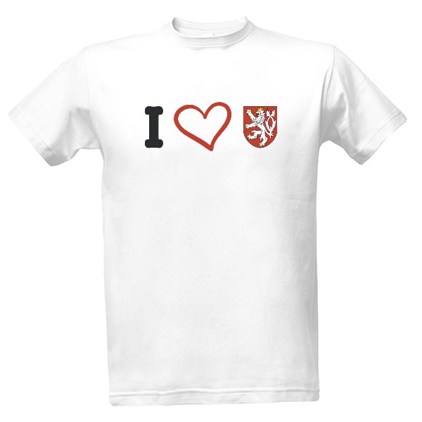 Tričko s potiskem I love CZ