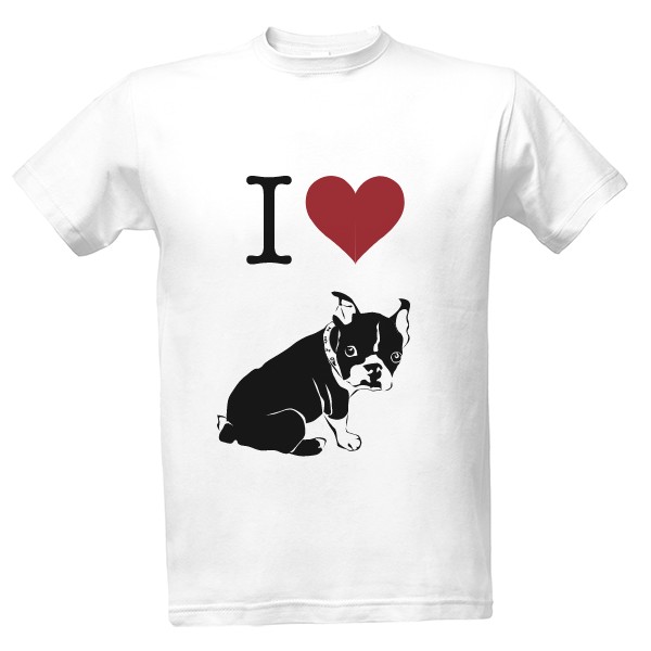 Tričko s potiskem I love Dog