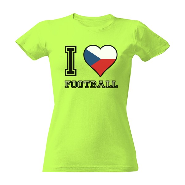 Tričko s potiskem I love football