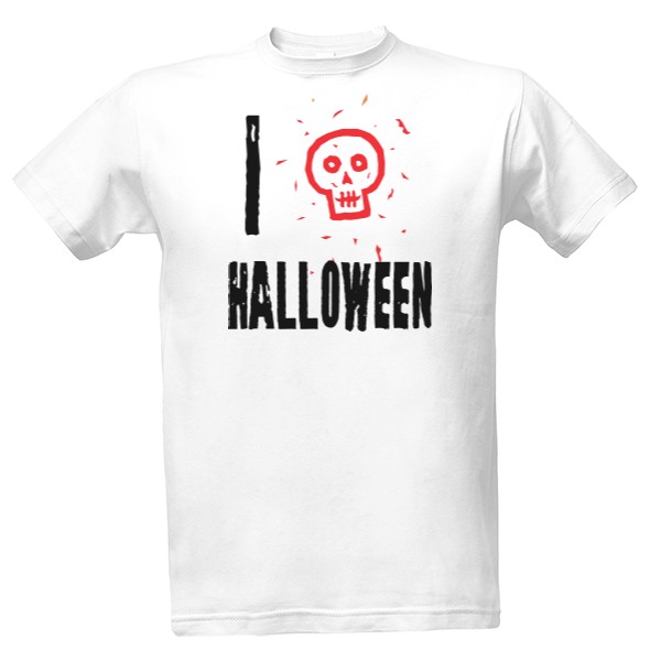 Tričko s potiskem I love halloween 2
