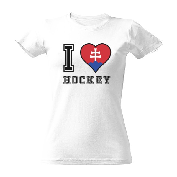 Tričko s potlačou I love hockey