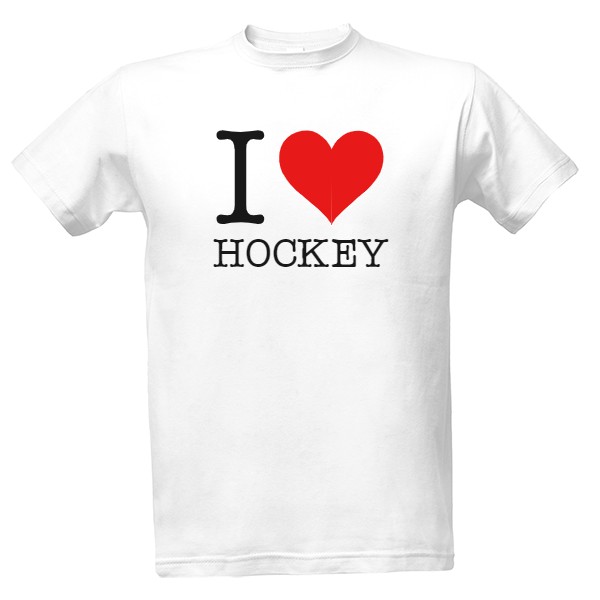 Tričko s potiskem I love Hockey
