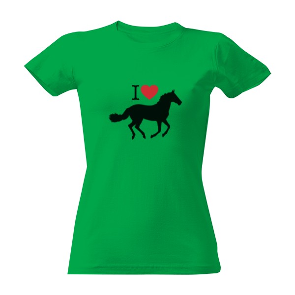 Tričko s potiskem I love horses