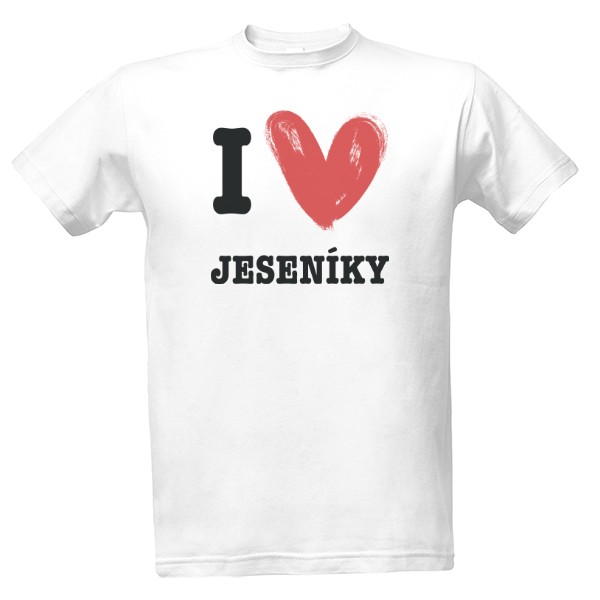 Tričko s potiskem I love Jeseníky