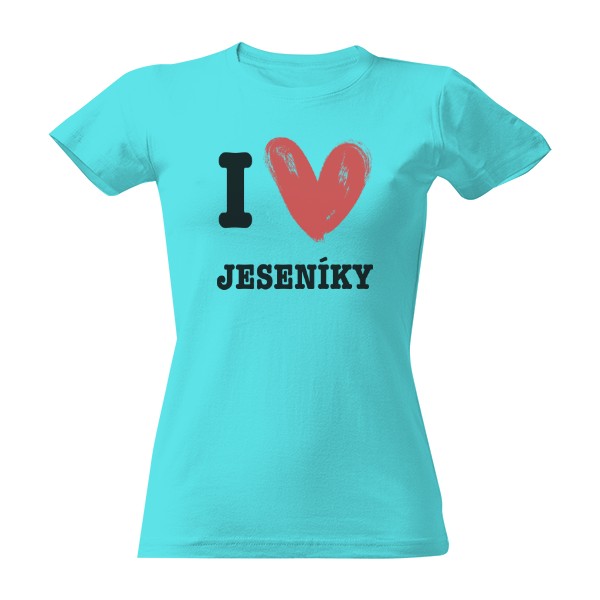 Tričko s potiskem I love Jeseníky