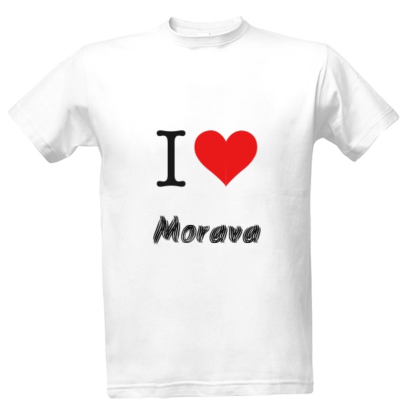 Tričko s potiskem I love morava