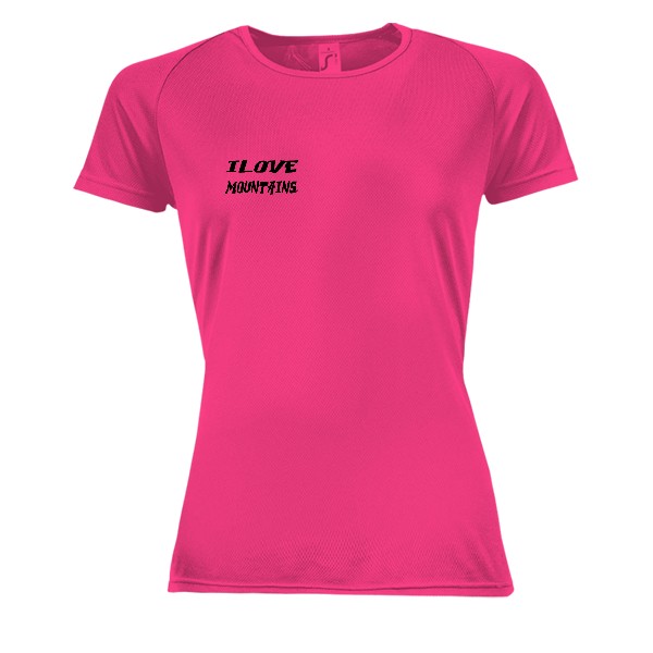 Dámské funkční tričko s potiskem I love mountains